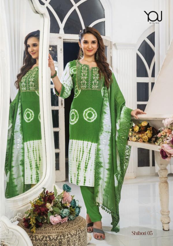 Wanna Shibori Rayon Designer Kurti with Dupatta Work collection